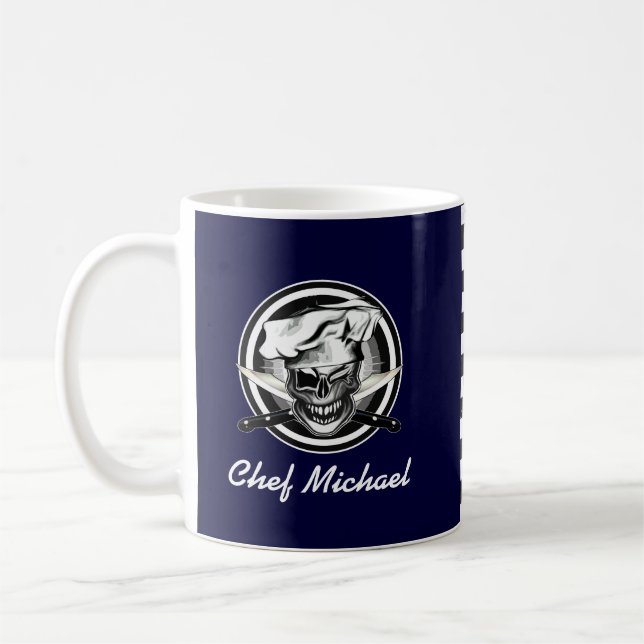 Blinzeln des Kochs-Schädels Kaffeetasse (Links)