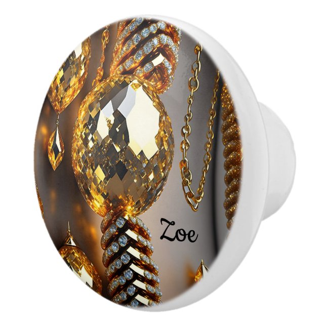 Blinzeln! Schöner Chaoschmuck in Gold Keramikknauf (Rechts)