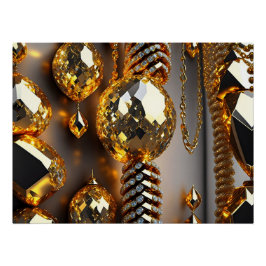 Blinzeln! Schöner Chaoschmuck in Gold Poster