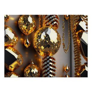 Blinzeln! Schöner Chaoschmuck in Gold Poster