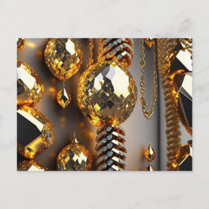 Blinzeln! Schöner Chaoschmuck in Gold Postkarte