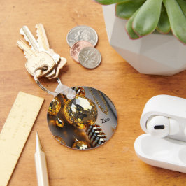 Blinzeln! Schöner Chaoschmuck in Gold Schlüsselanhänger