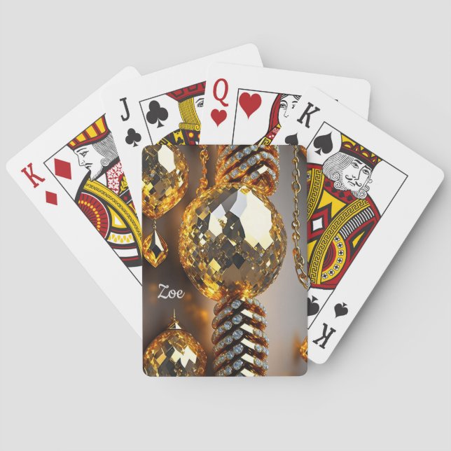 Blinzeln! Schöner Chaoschmuck in Gold Spielkarten (Rückseite)