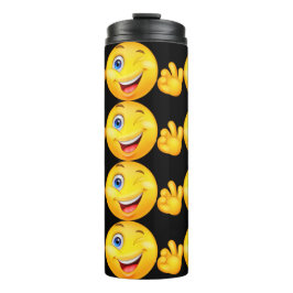 Blinzeln und lächeln thermosbecher