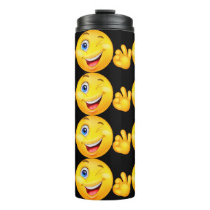 Blinzeln und lächeln thermosbecher