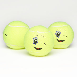 Blinzeln von Emoji Tennisbälle