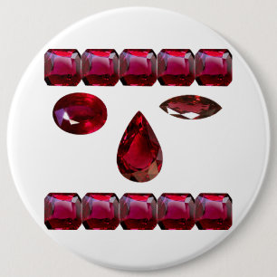 Blinzelnde rote Edelstein-Schaltfläche Button