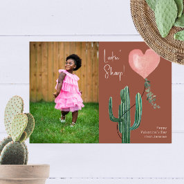 Bliokin' Sharp Cactus Pun Foto Valentine Pink Karte