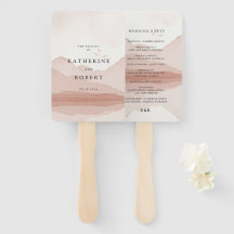 Blish Mountain Range Wedding Programm Handfan