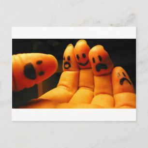 Bliss:Awe:Freude:Angst:Sorge Postkarte