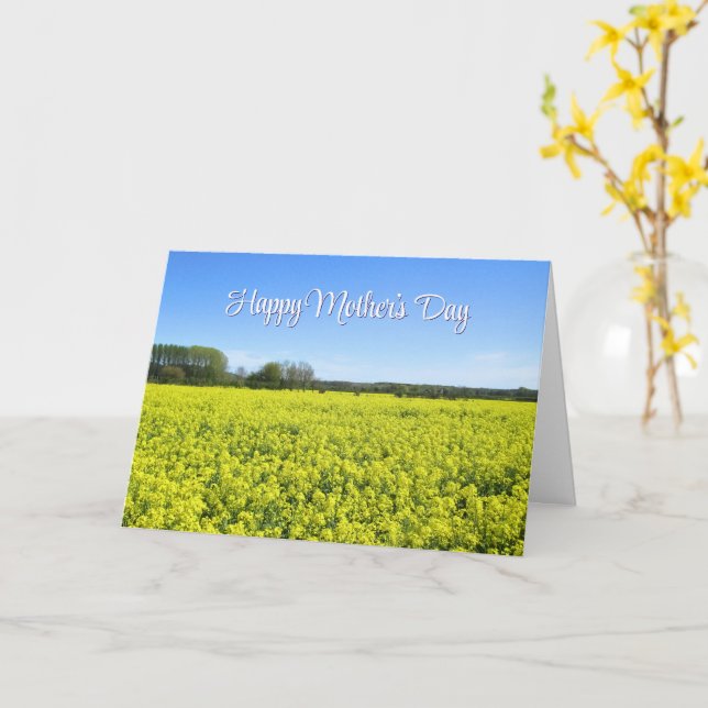 Bliss de campagne jaune et bleu - Carte de fête de (Fleur jaune)