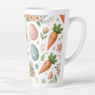 Bliss de lapin printanier - Mug floral latte de Pâ