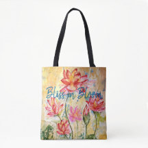 Bliss-Lotos-Blumenkunst ganz über Druck-Tasche