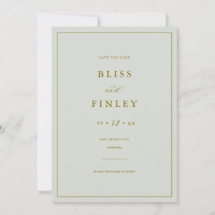 BLISS Minimaler Speichern Sie das Datum Minimale H Save The Date