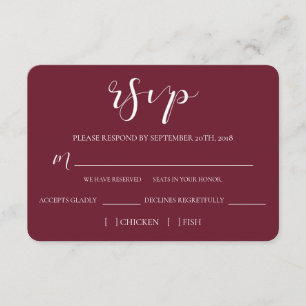 Bliss-RSVP-Karte RSVP Karte