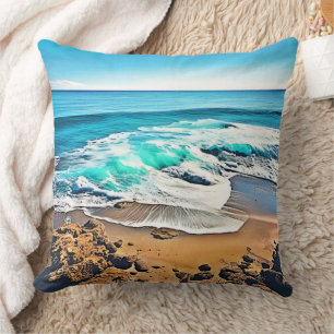 Bliss über den Strand: Blick auf den Ozean Kissen