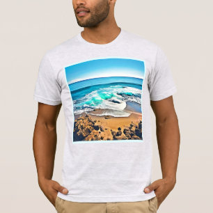 Bliss über den Strand: Blick auf den Ozean T-Shirt