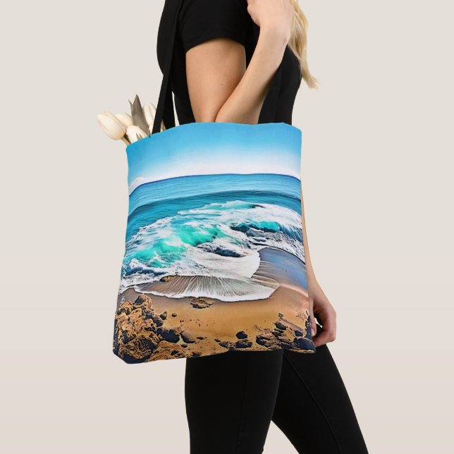 Bliss über den Strand: Blick auf den Ozean Tasche (Von Nahem)