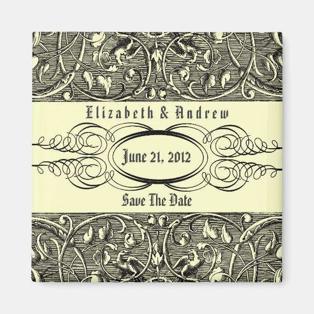 Bliss ~ Wedding Save the Date Announcement Magnet (Vorne)