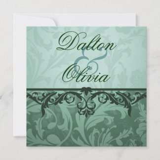 Blissant Faire-part de mariage floral Brocade Sage