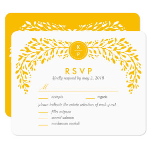 Blisses Laurel EDITABLE FARBE RSVP Card