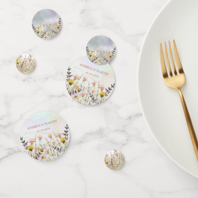 Blissful Blooms Wedding Table Confetti Konfetti (Gruppe)