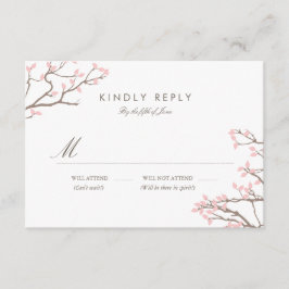 Blissful Branches Wedding RSVP Karte