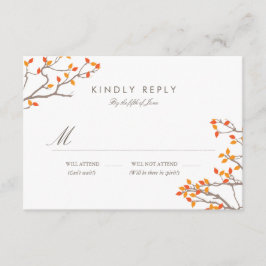 Blissful Branches Wedding RSVP Karte