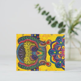 Blissful Hippo Postcard Postkarte