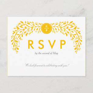 Blissful Laurel UAWG Postcard EDITABLE FARBE Einladungspostkarte