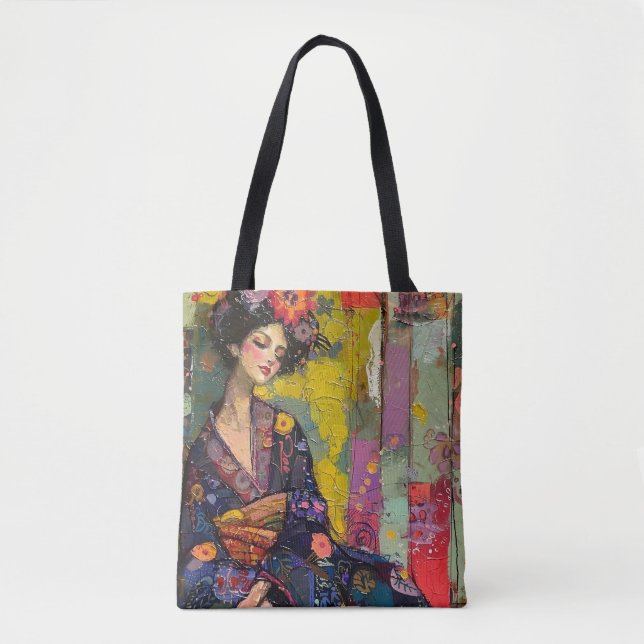 Blissful Women in Kimono Tasche (Vorderseite)