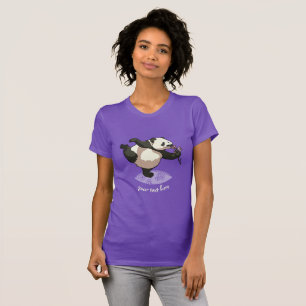Blissvoll Panda riecht Blossom-Blume mit Text T-Shirt
