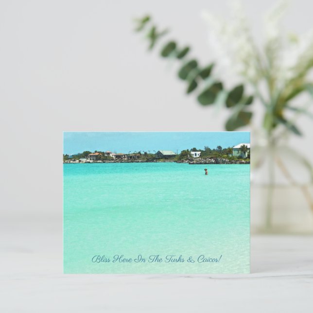 BLISTEN IN DEN TURKS & CAICOS POSTKARTE (Stehend Vorderseite)