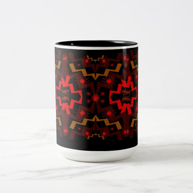 Blitz abstrakt zweifarbige tasse (Mittel)
