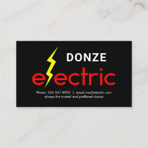 Blitz auf elektrischem Dienst Visitenkarte