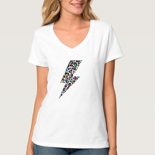 Blitz aus Leopard, Leopardendruck, Leopard T-S T-Shirt (Vorderseite)