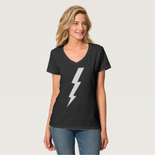 Blitz aus leuchtenden schwarzen Unterblitz-Mädchen T-Shirt