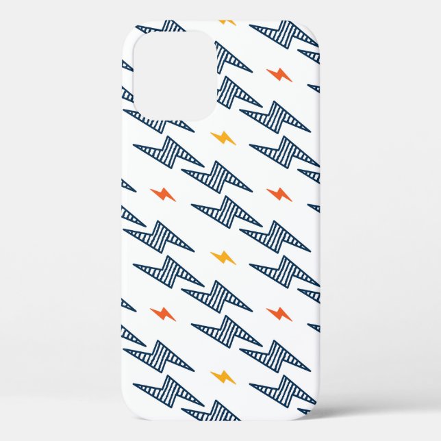 Blitz Bolzen Doodle Nahtloser Blitz Case-Mate iPhone Hülle (Rückseite)