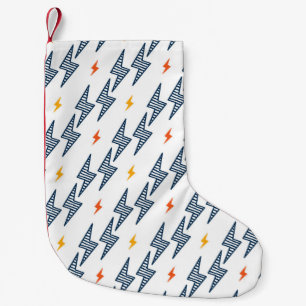 Blitz Bolzen Doodle Nahtloser Blitz Kleiner Weihnachtsstrumpf
