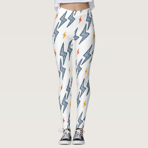 Blitz Bolzen Doodle Nahtloser Blitz Leggings