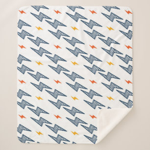 Blitz Bolzen Doodle Nahtloser Blitz Sherpadecke