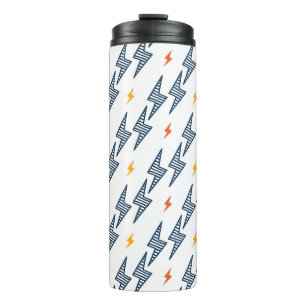 Blitz Bolzen Doodle Nahtloser Blitz Thermosbecher