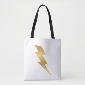 Blitz-Bolzen im metallischen Gold Tasche