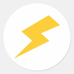 Blitz-Bolzen Runder Aufkleber