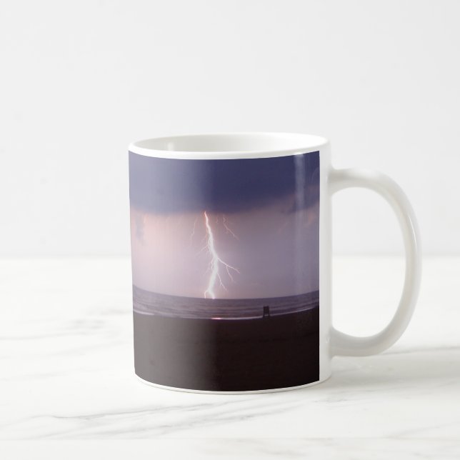 Blitz-Bolzen-Streik-Ozean-Daytona Beach Kaffeetasse (Rechts)