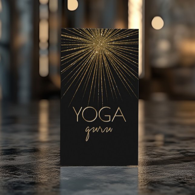 Blitz der Light Yoga Guru Black Business Card Visitenkarte (Perfect for business)