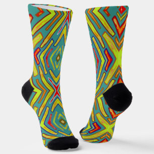 Blitz Fun Gelb Grün Socken