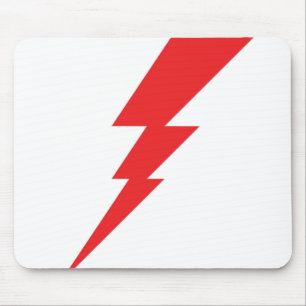 Blitz mit rotem Blitz Mousepad