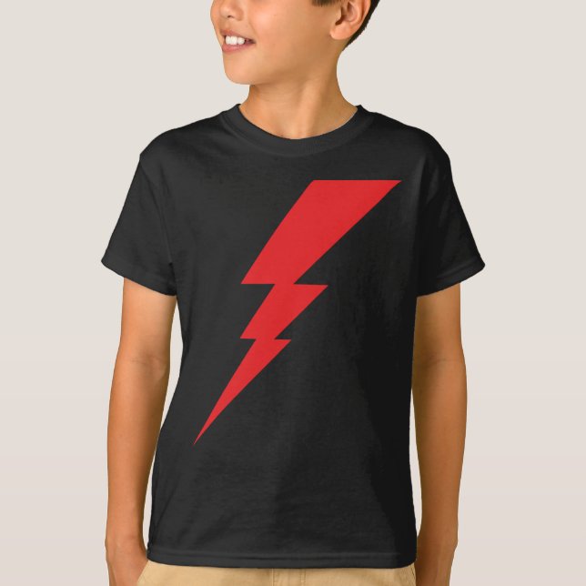 Blitz mit rotem Blitz T-Shirt (Vorderseite)