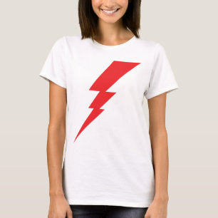 Blitz mit rotem Blitz T-Shirt